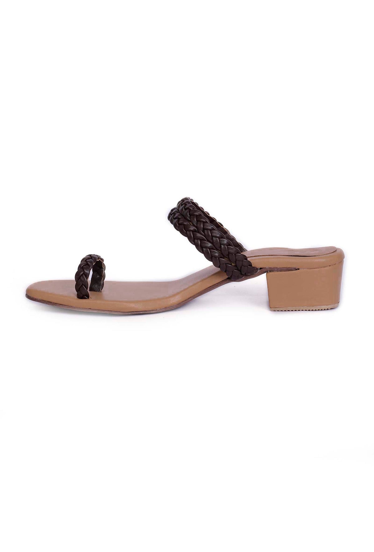Classic Black Knotted Cruelty Free Leather Sandals サイズ EU40