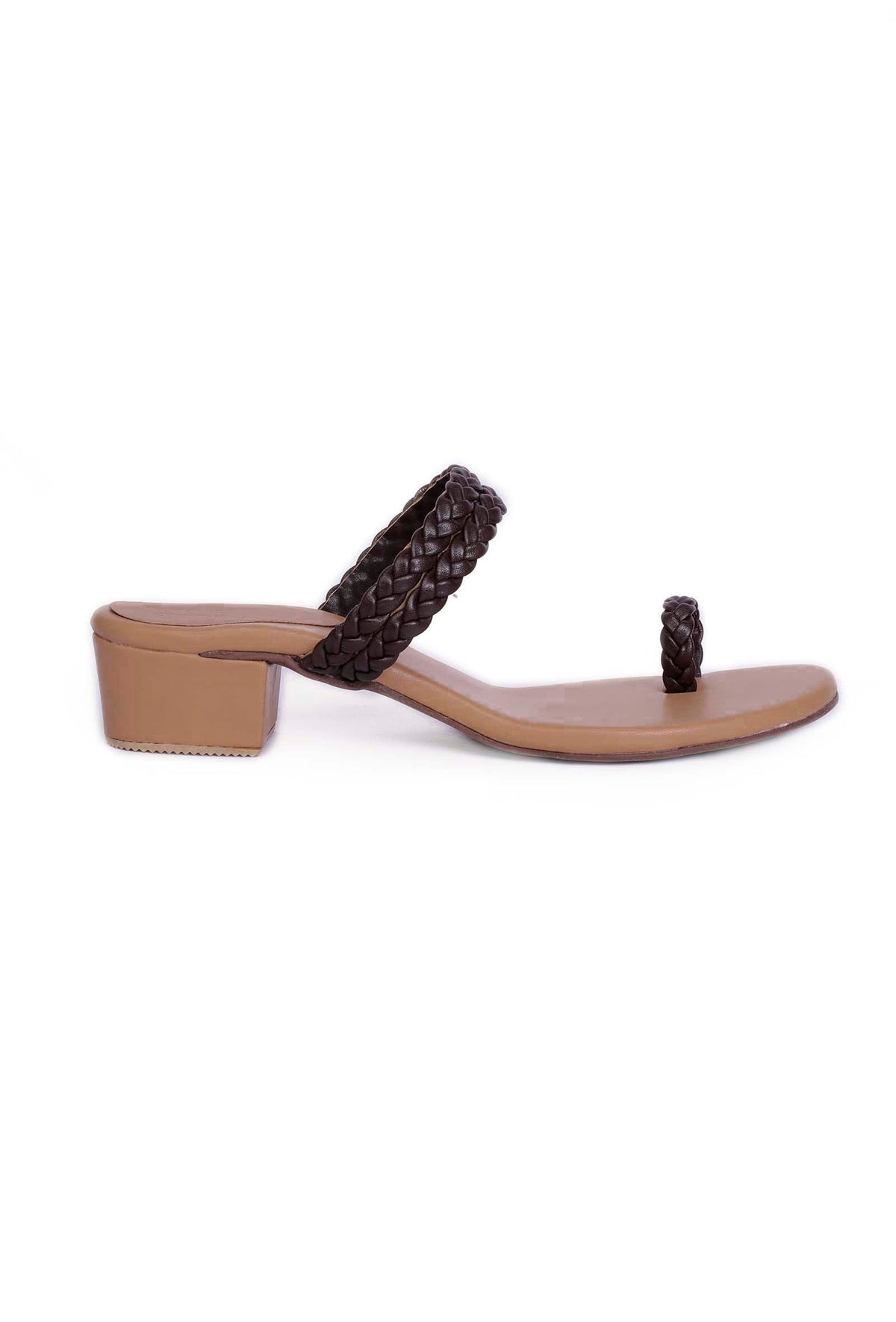 Classic Black Knotted Cruelty Free Leather Sandals サイズ EU41