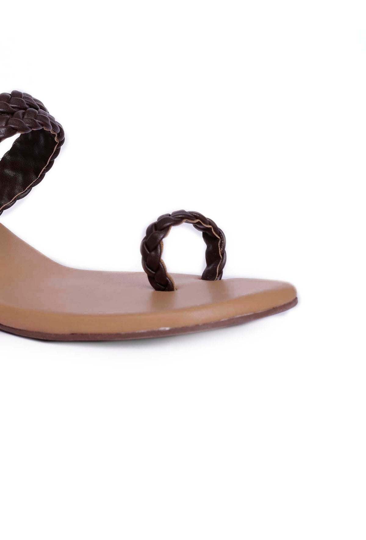 Classic Black Knotted Cruelty Free Leather Sandals サイズ EU42