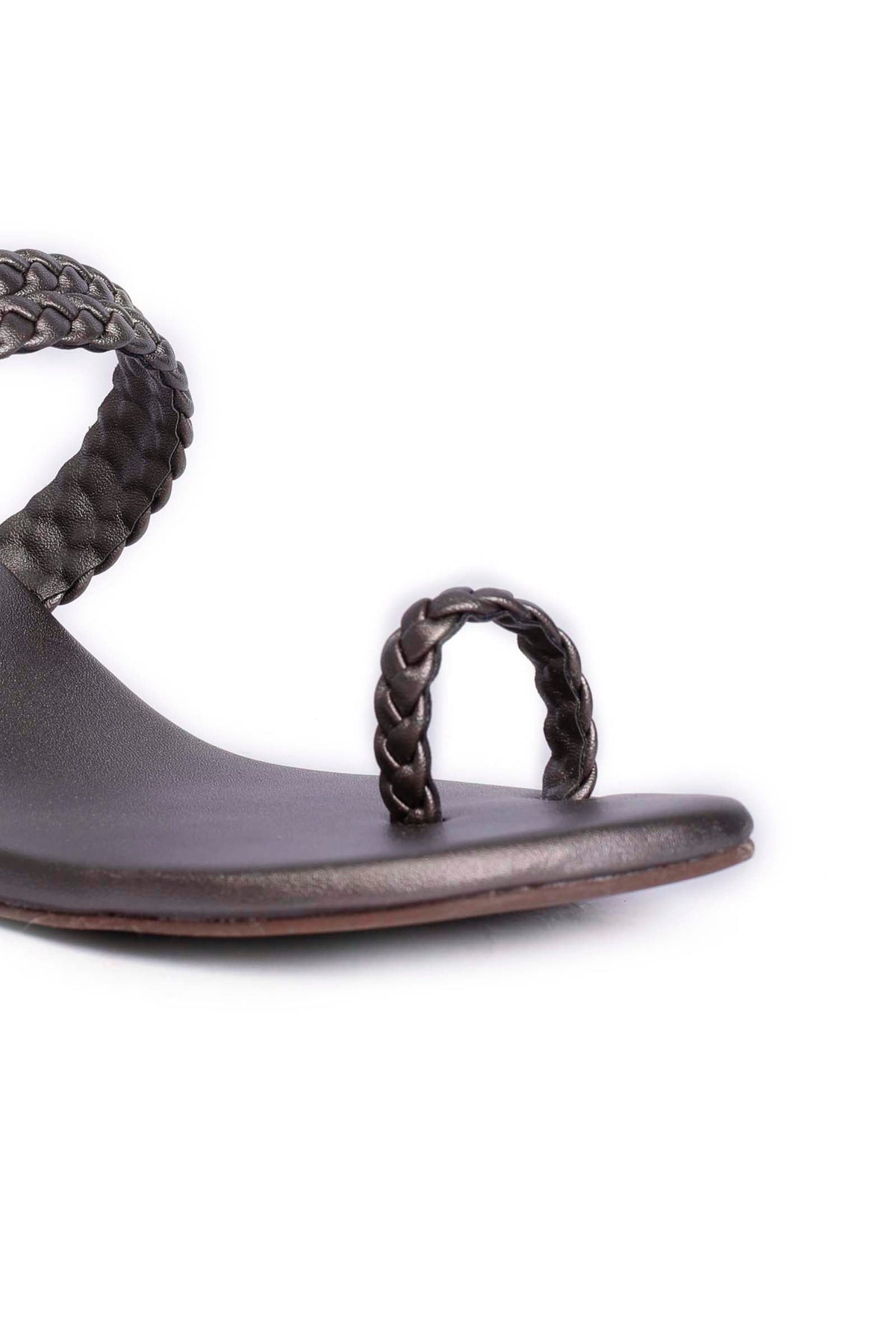 Grey Knotted Cruelty Free Leather Sandals サイズ EU36
