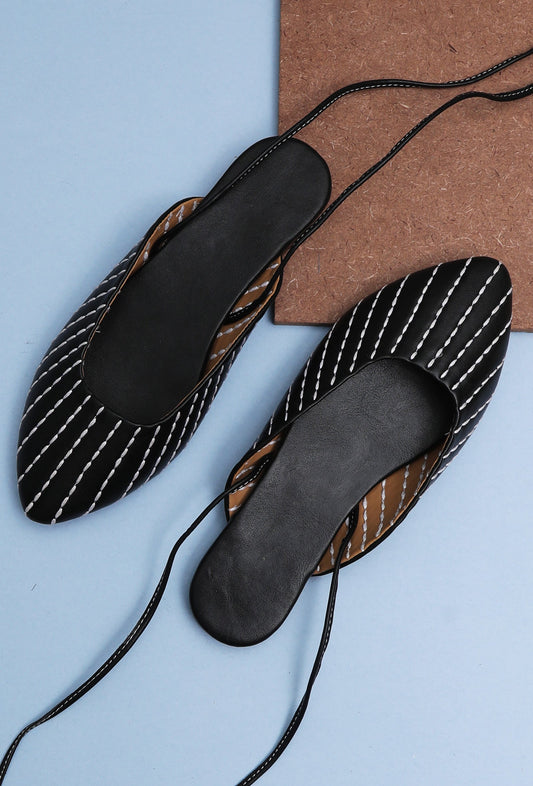 Salena Black Cruelty Free Leather Mules サイズ EU38