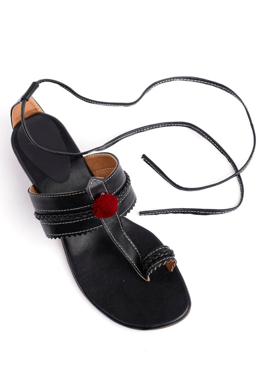 Maya Black Cruelty Free Leather Heels Sandals サイズ EU38