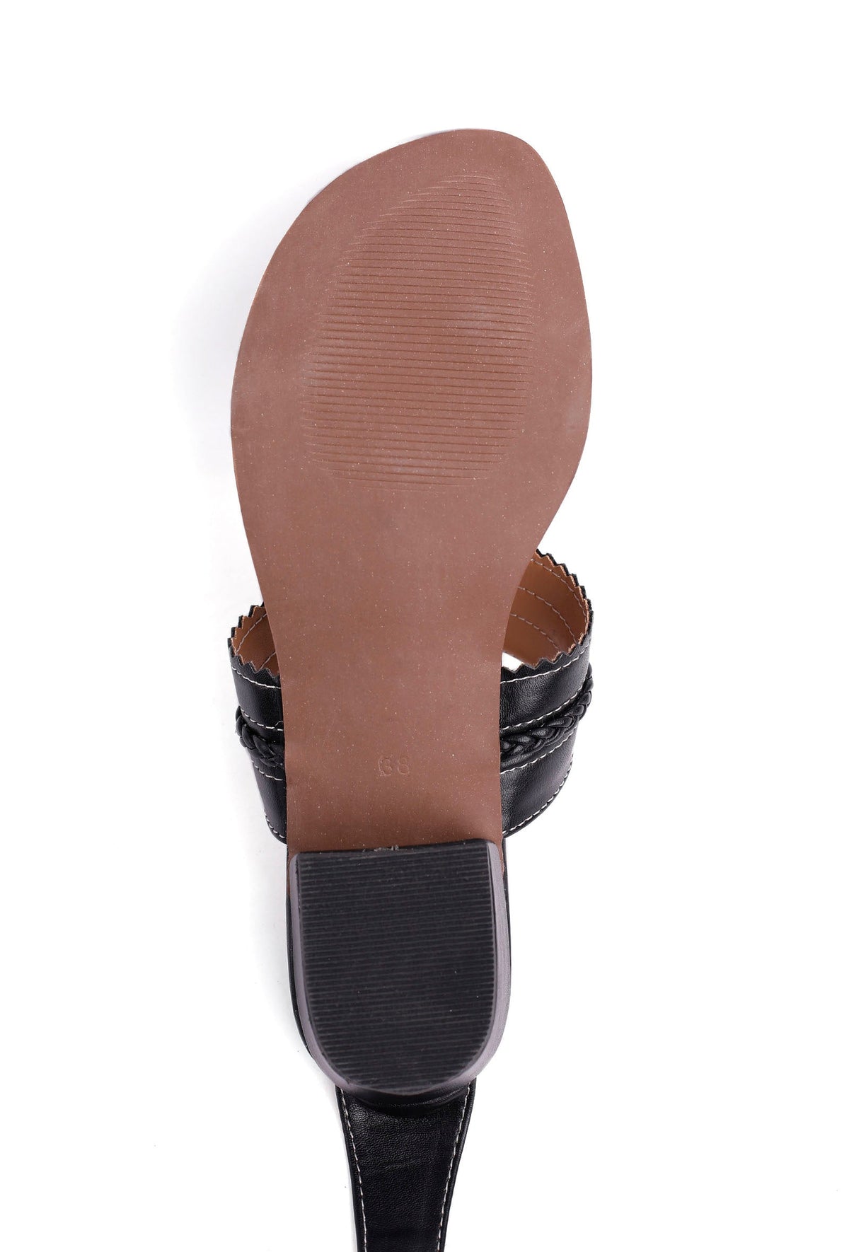 Maya Black Cruelty Free Leather Heels Sandals サイズ EU42