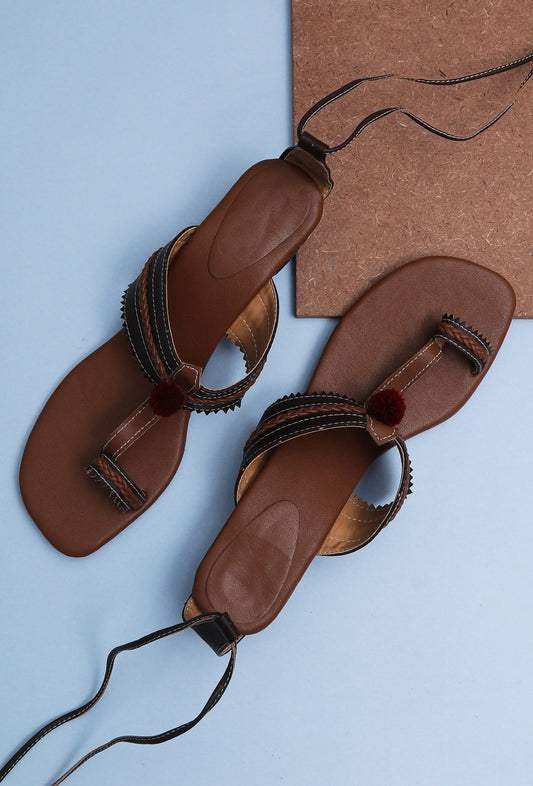 Emilia Brown Cruelty Free Leather Heels Sandals サイズ EU38