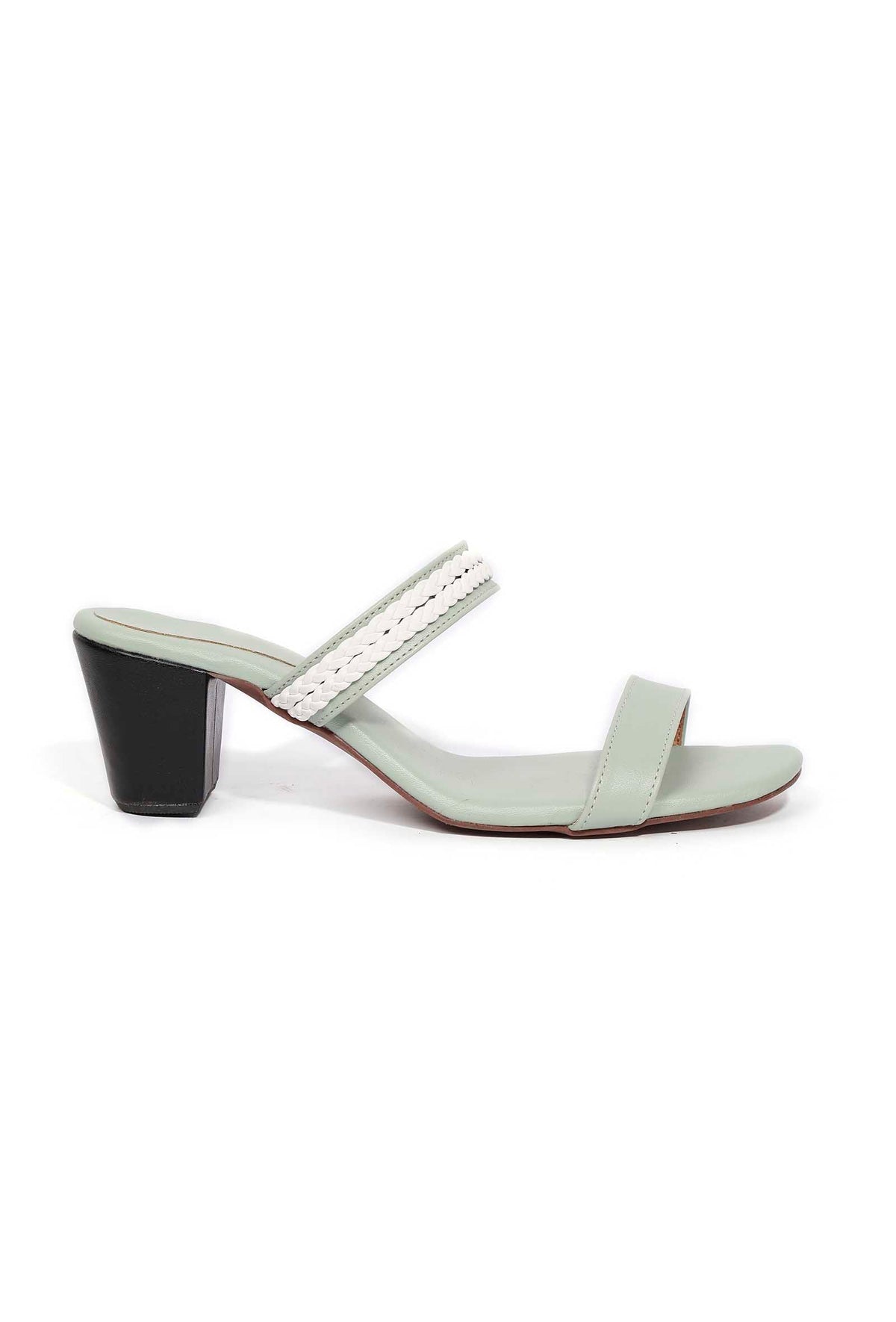 Mint Green Strap Cushion Padded Heels サイズ EU35