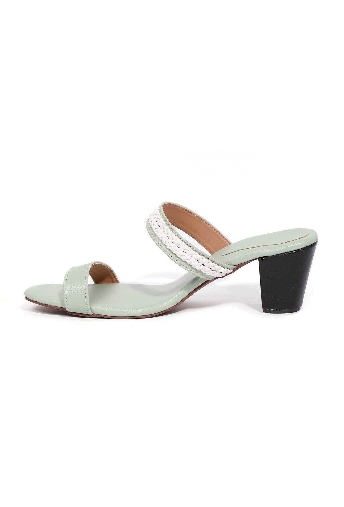 Mint Green Strap Cushion Padded Heels サイズ EU37