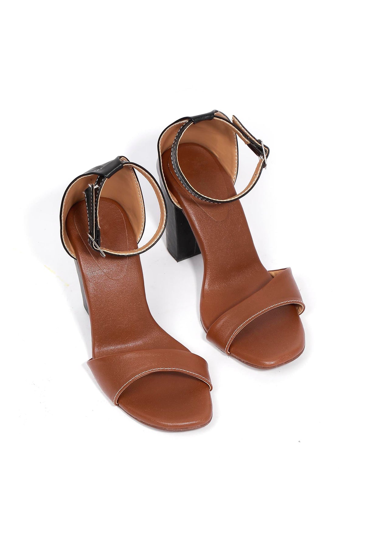 Ombre Brown Strap Cushion Padded Heels サイズ EU41
