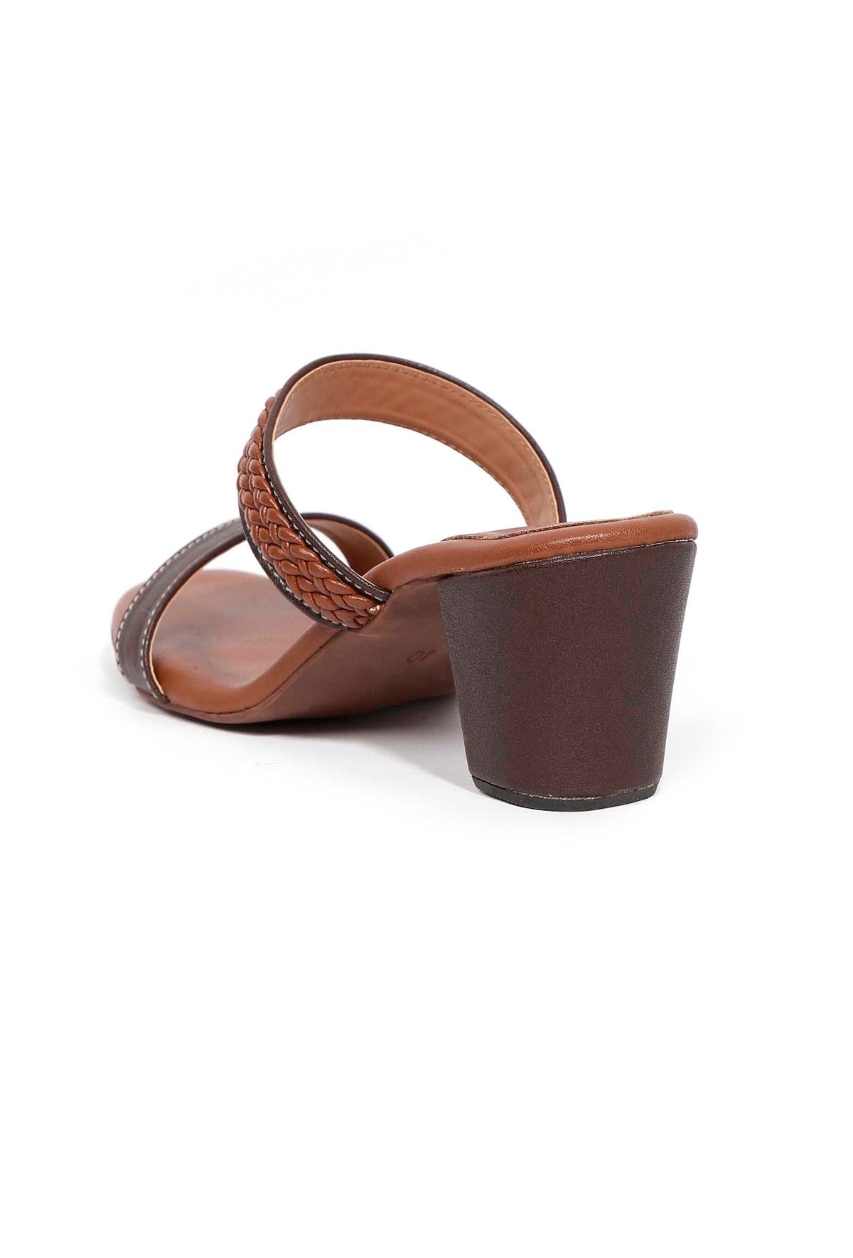 Chock Brown Strap Cushion Padded Heels サイズ EU36