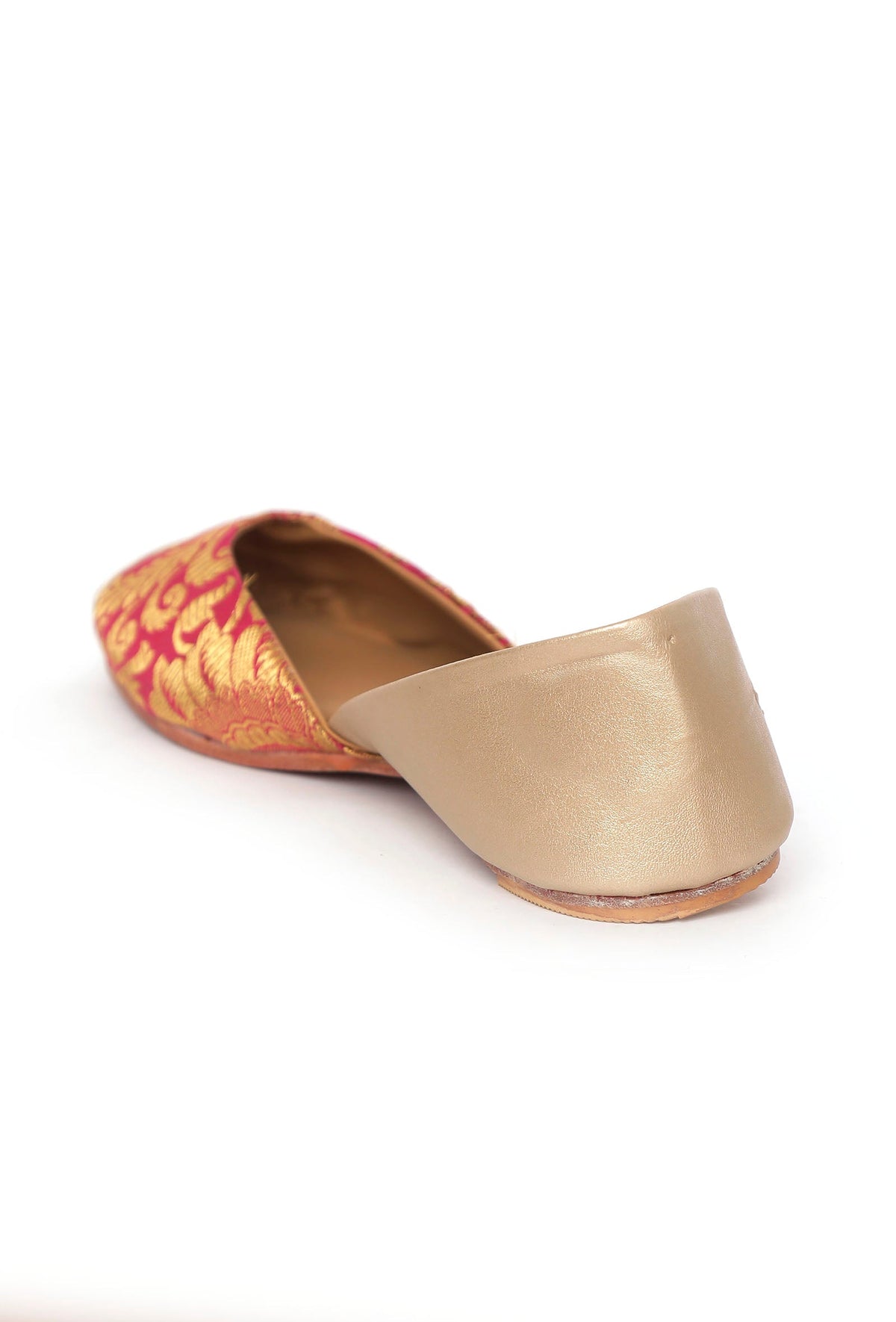 Rose Pink Brocade Juttis サイズ EU37