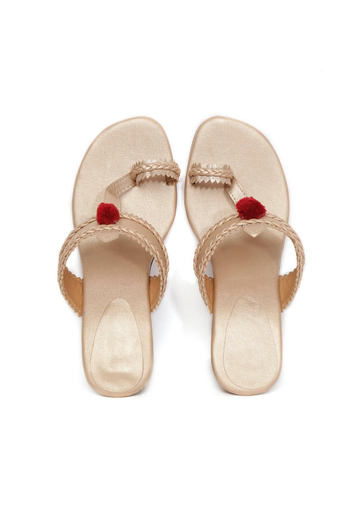 Green Brocade Heeled Kolhapuri Inspired サイズ EU38