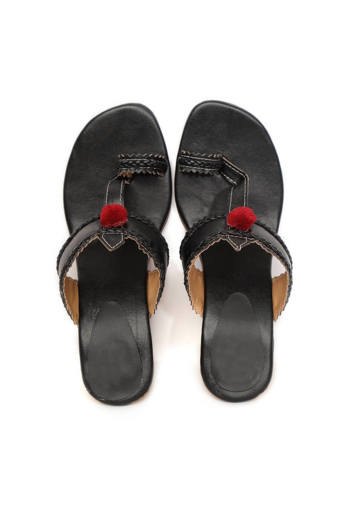 Charcoal Black with Yellow Brocade Kolhapuri Inspired Heels サイズ EU40