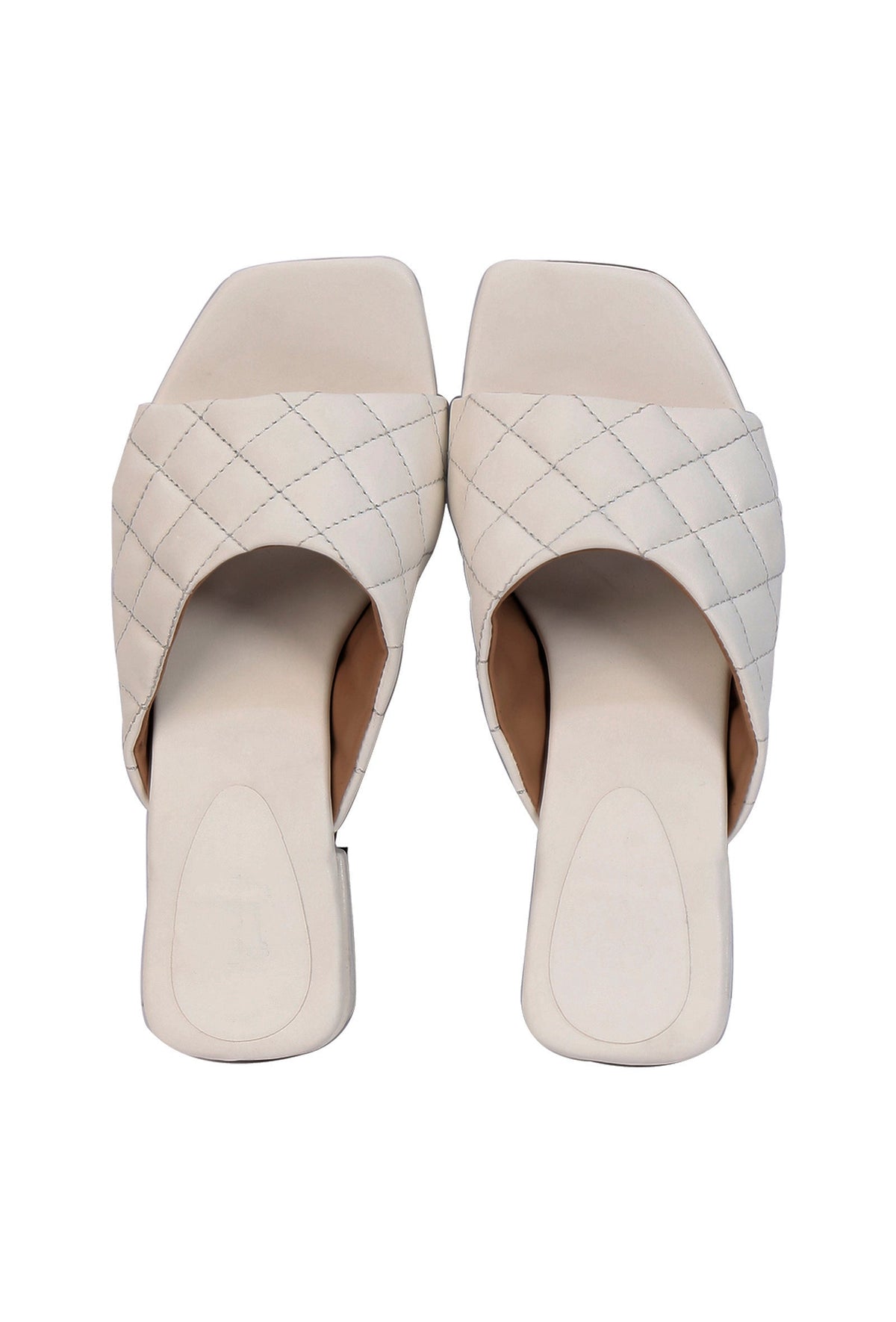 White Cushioned Cruelty Free Leather Heels サイズ EU37