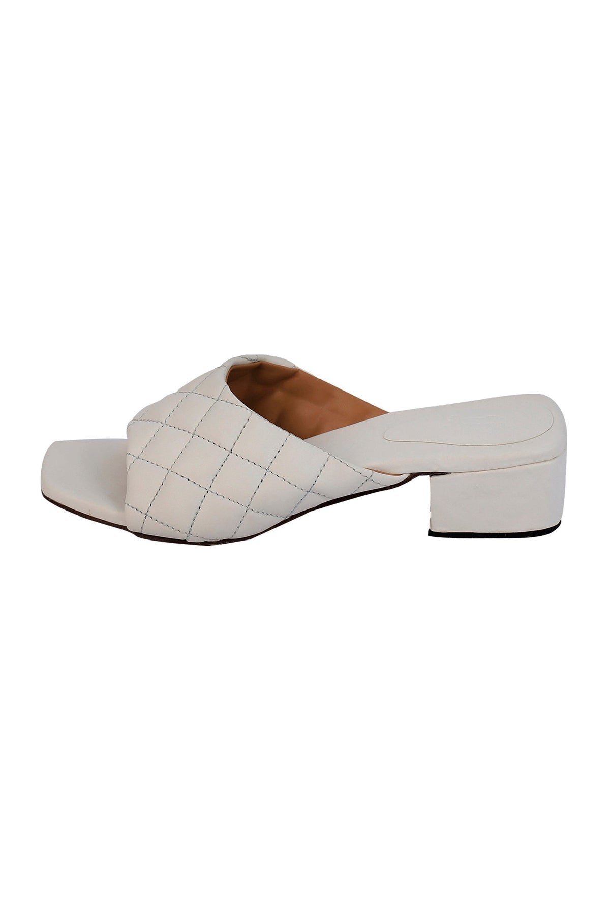 White Cushioned Cruelty Free Leather Heels サイズ EU39