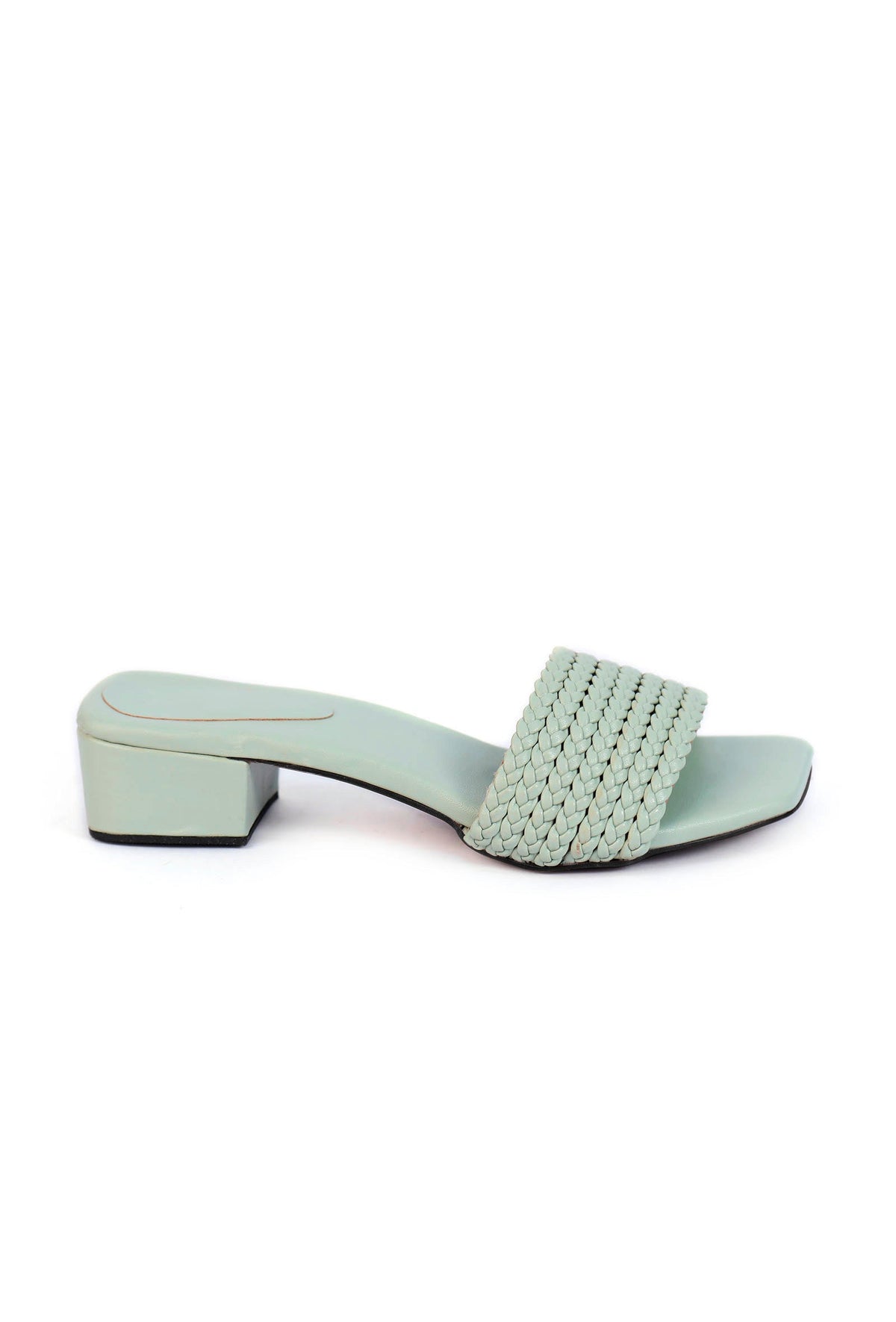 Teal Mint Cruelty Free Leather Heels サイズ EU37