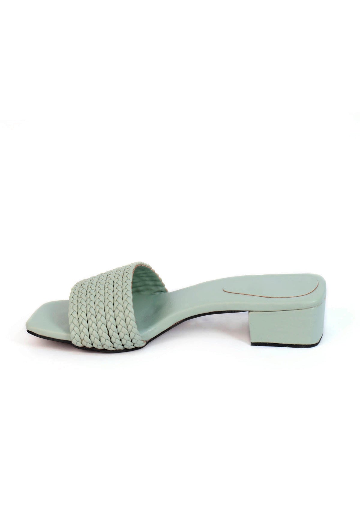 Teal Mint Cruelty Free Leather Heels サイズ EU38