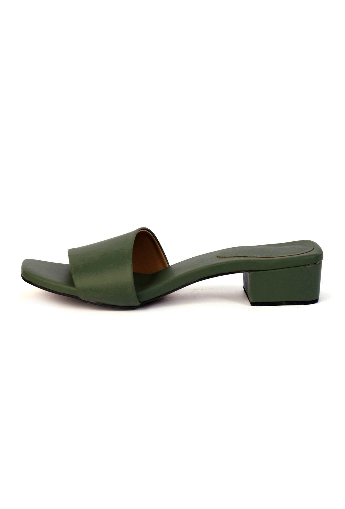 Sage Green Cruelty Free Leather Heels サイズ EU38