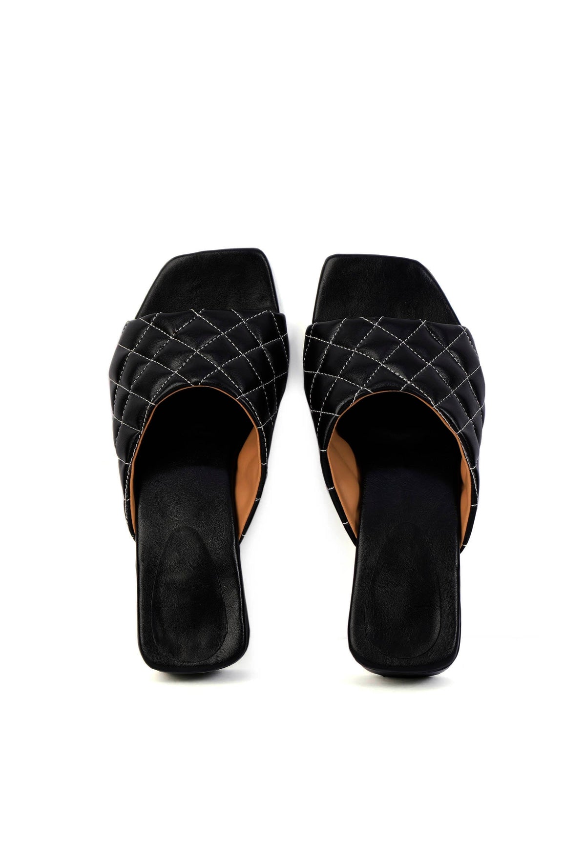 Pebble Black Cruelty Free Leather Heels サイズ EU35