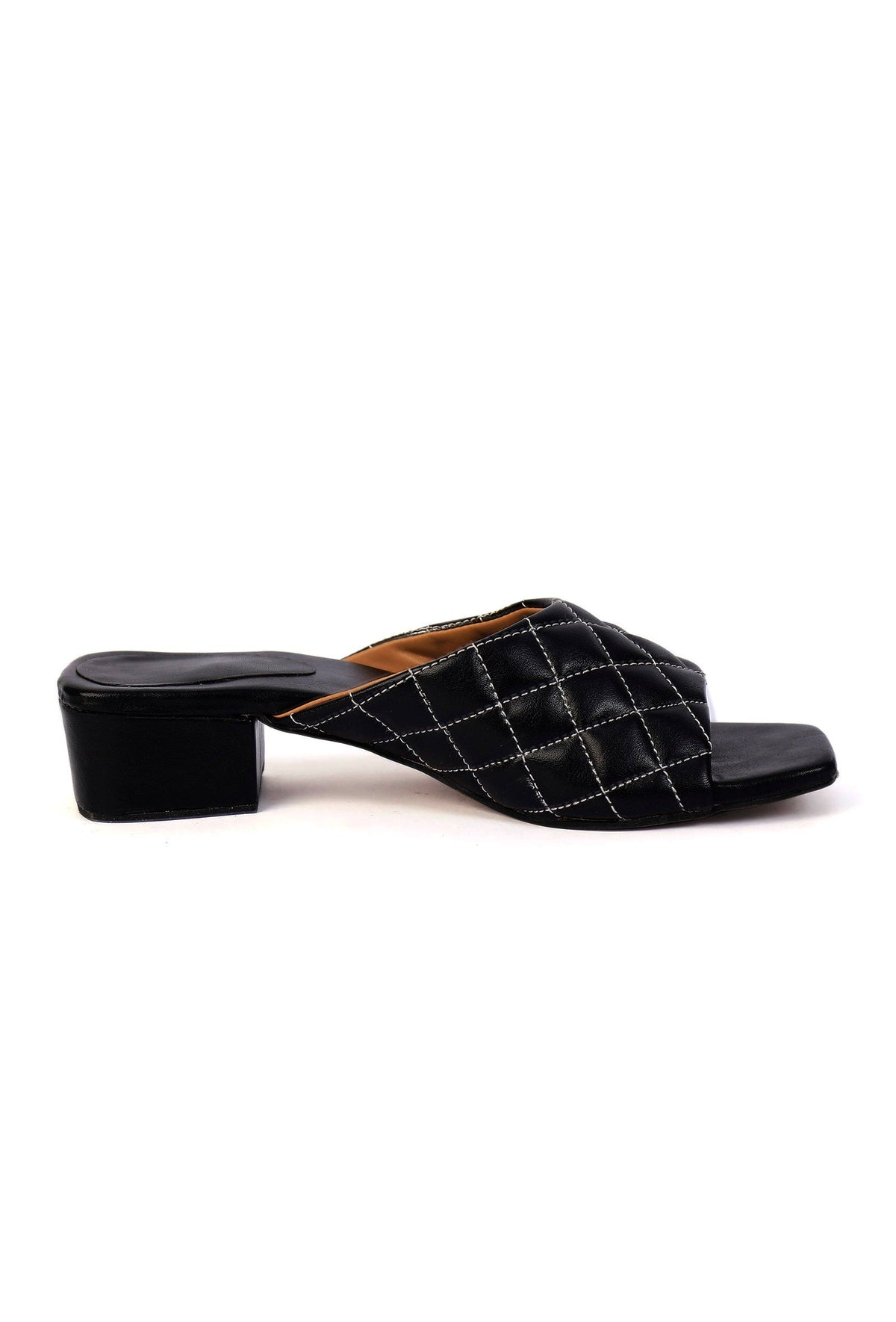 Pebble Black Cruelty Free Leather Heels サイズ EU36