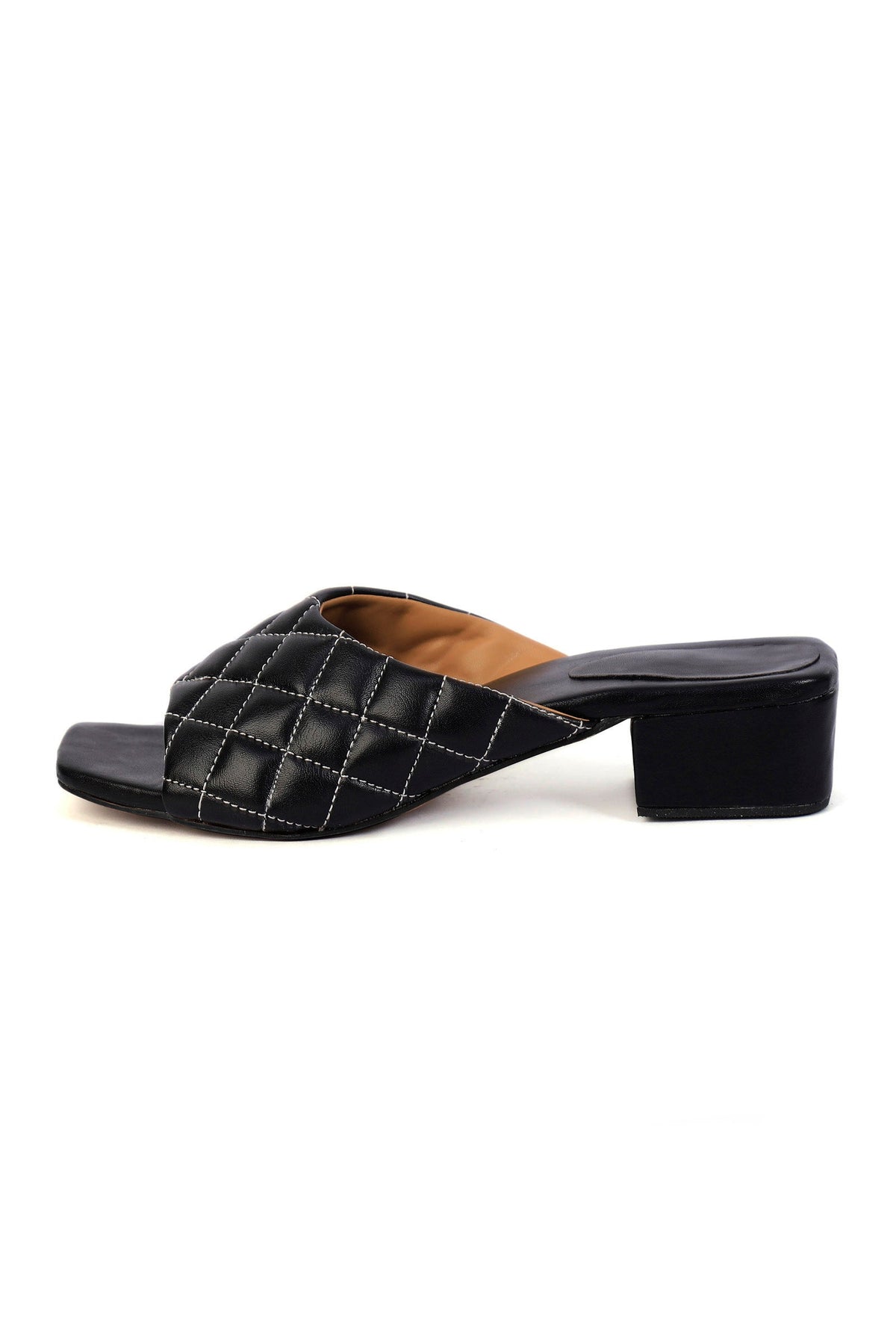 Pebble Black Cruelty Free Leather Heels サイズ EU35