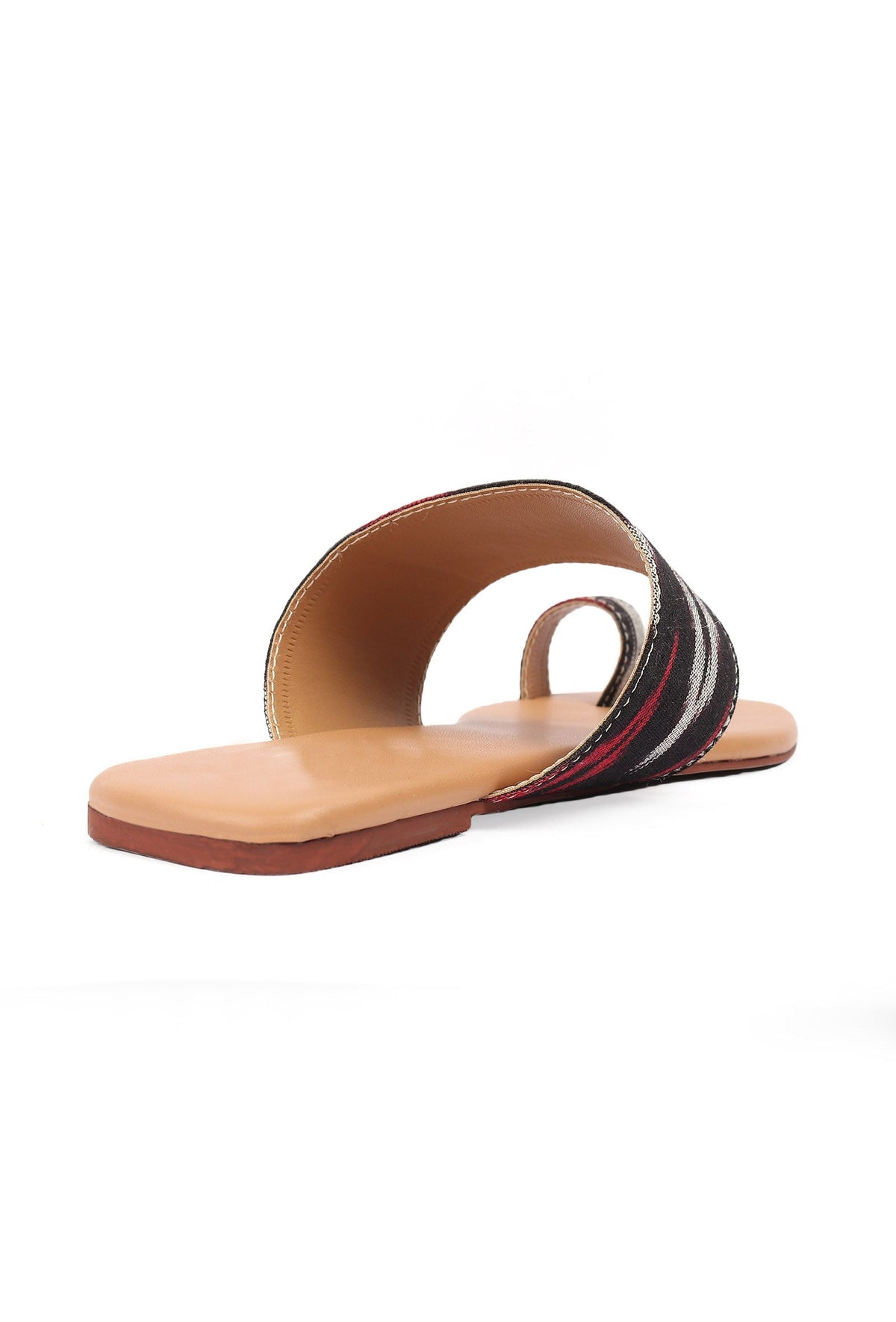 Multi Colored Ikat One Toe Cruelty Free Leather Flats サイズ EU37