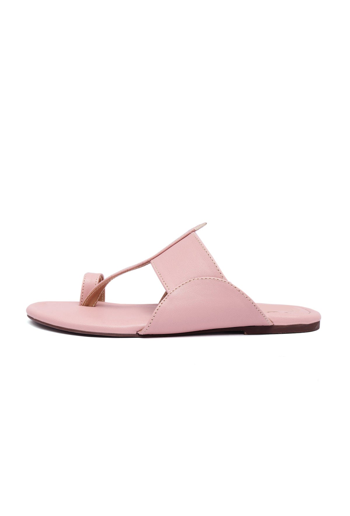 Crepe Pink Kolhapuri Inspired Flats With Insole Cushion Padding サイズ EU39