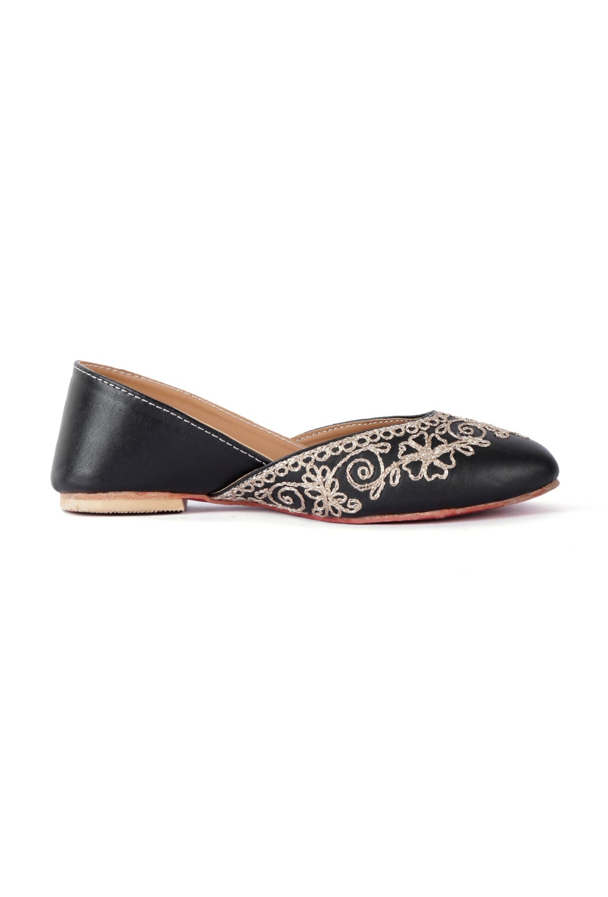 Rylie Black Dori Zari Embroidery Jutti サイズ EU38