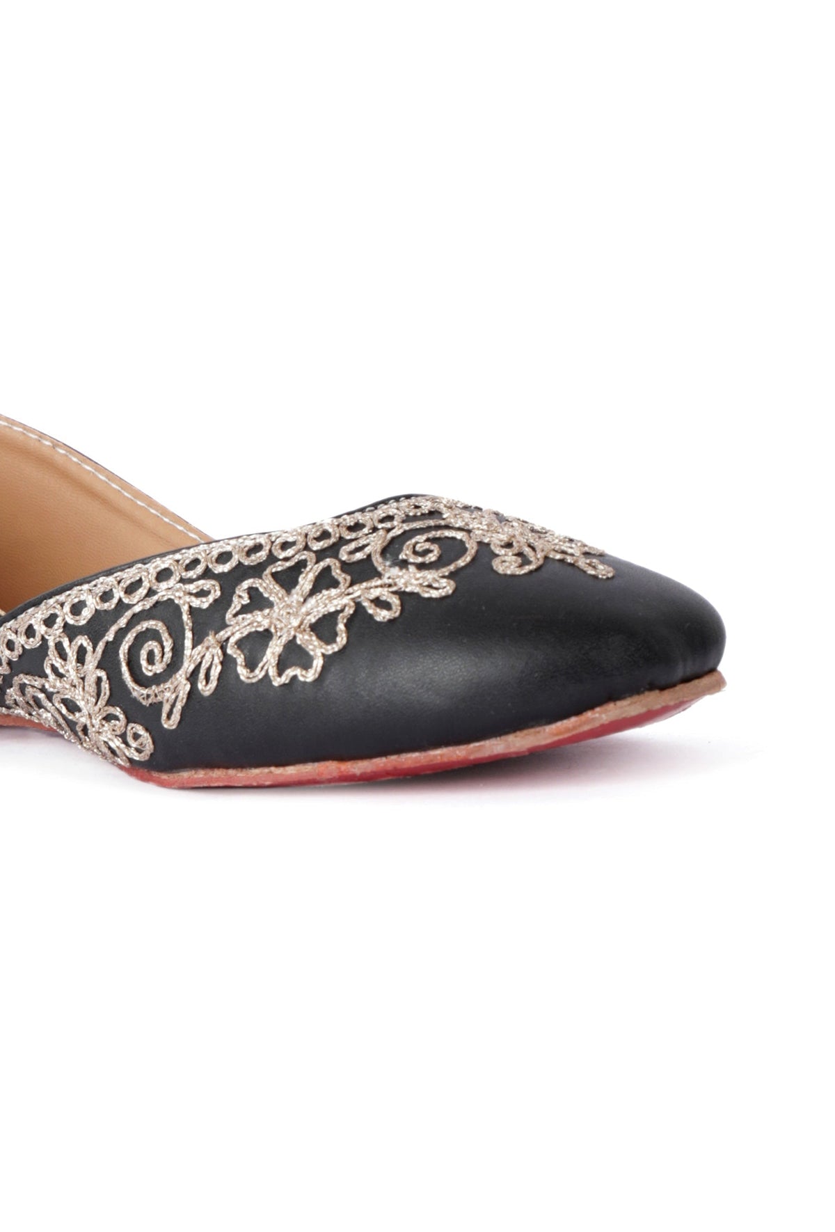 Rylie Black Dori Zari Embroidery Jutti サイズ EU38