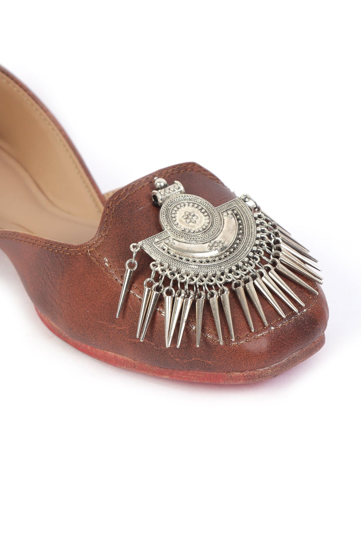 Rustic Coffee Jutti with Tribal Silver Details サイズ EU39