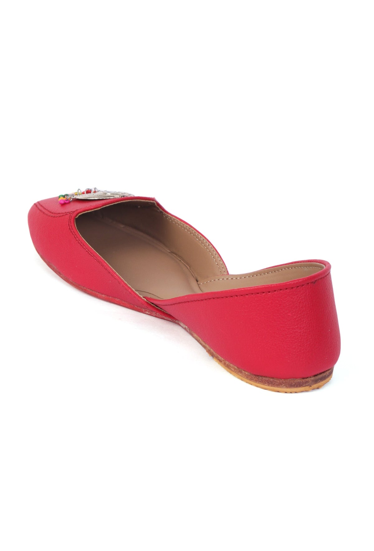Cherry Red Jutti with Multicolor German Silver Accents サイズ EU40