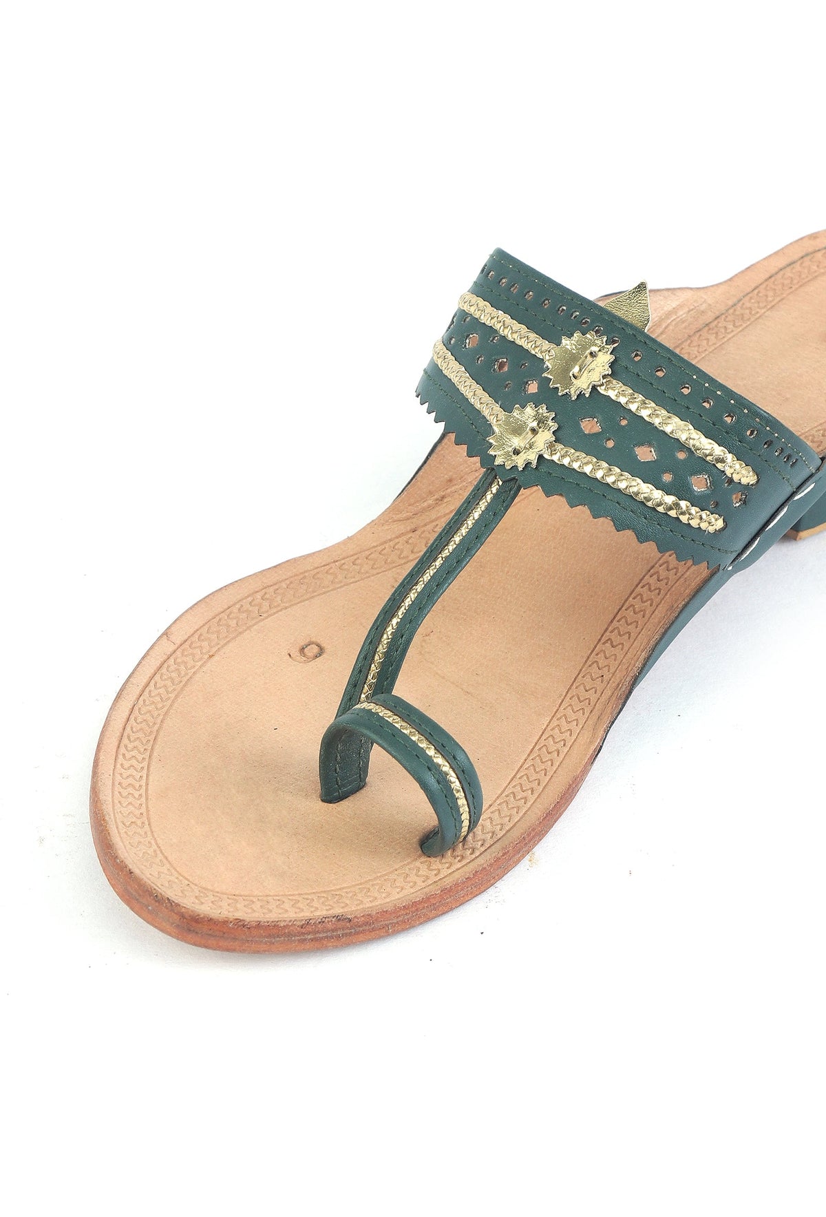 Traditional Handmade Genuine Cruelty-Free Leather Kolhapuri Chappal サイズ EU41