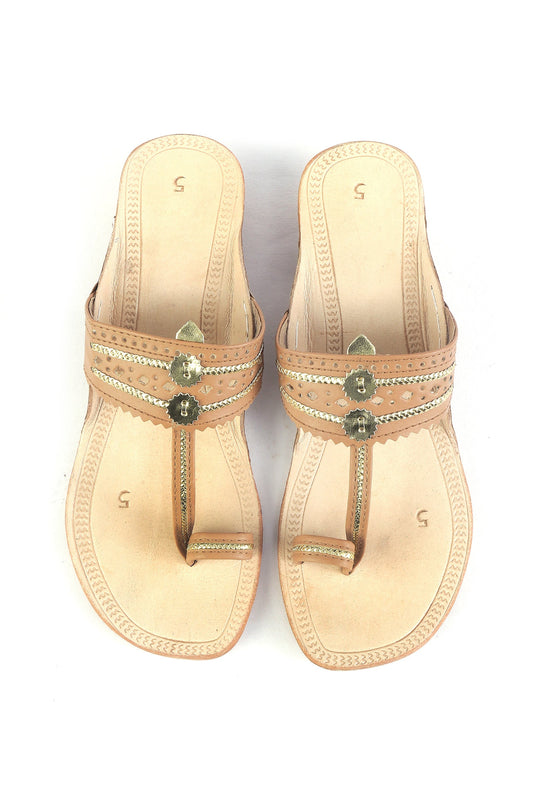 Classic Braided Genuine Cruelty-Free Leather Kolhapuri Flats サイズ EU38