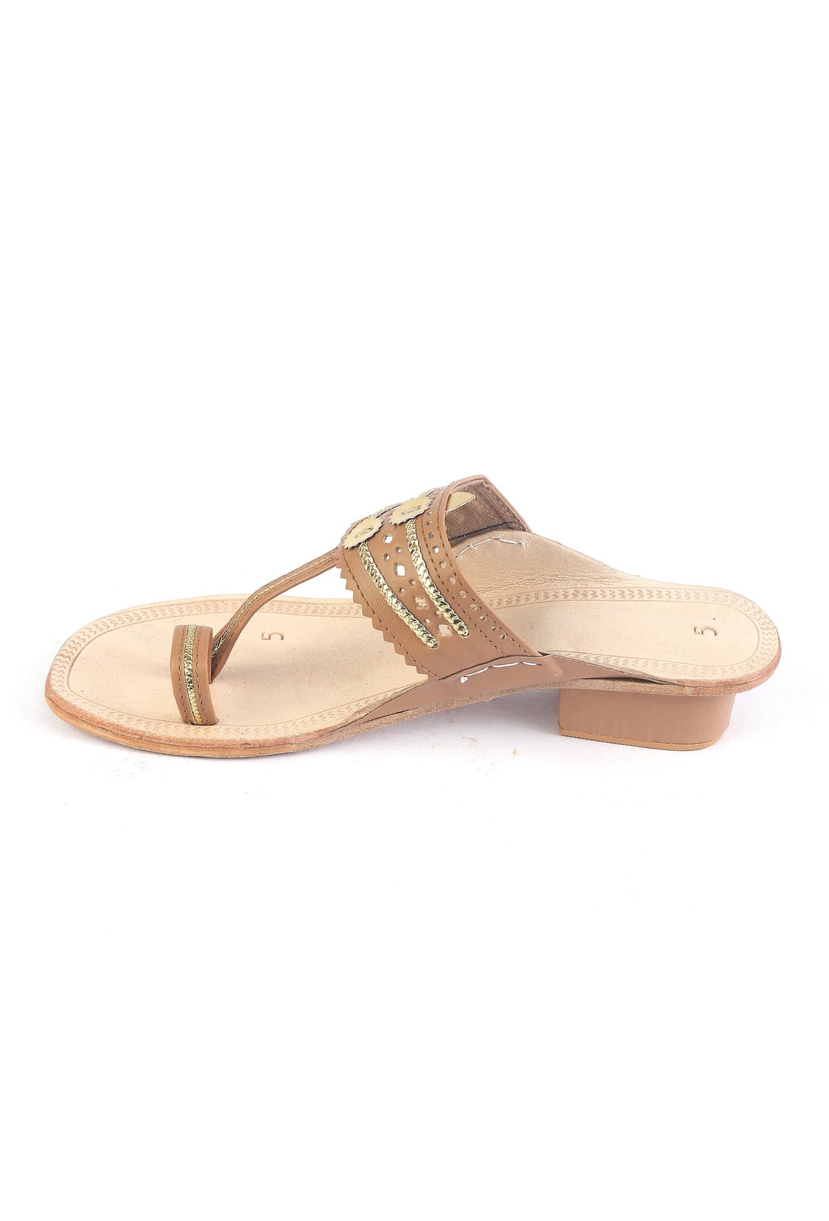 Classic Braided Genuine Cruelty-Free Leather Kolhapuri Flats サイズ EU43