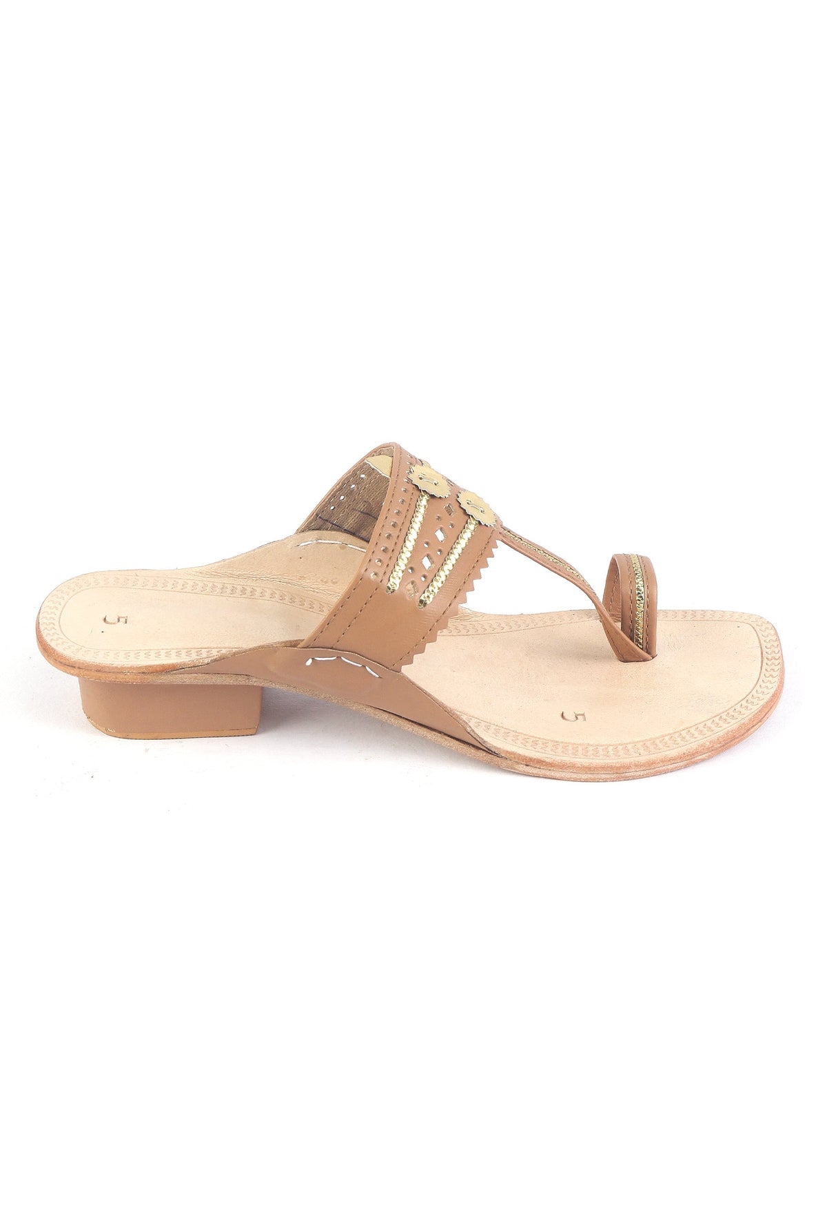 Classic Braided Genuine Cruelty-Free Leather Kolhapuri Flats サイズ EU37