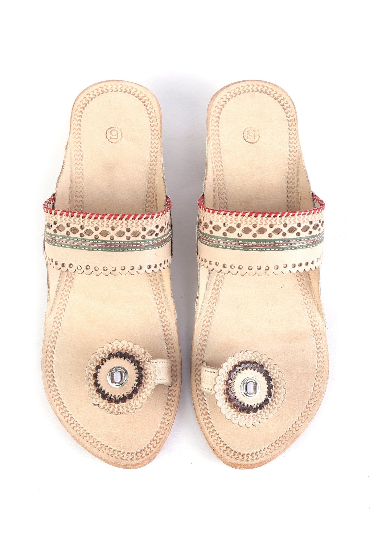Handwoven Braided Genuine Cruelty-Free Leather Kolhapuri Flats サイズ EU38