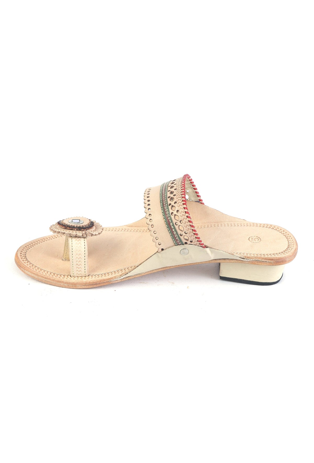 Handwoven Braided Genuine Cruelty-Free Leather Kolhapuri Flats サイズ EU38