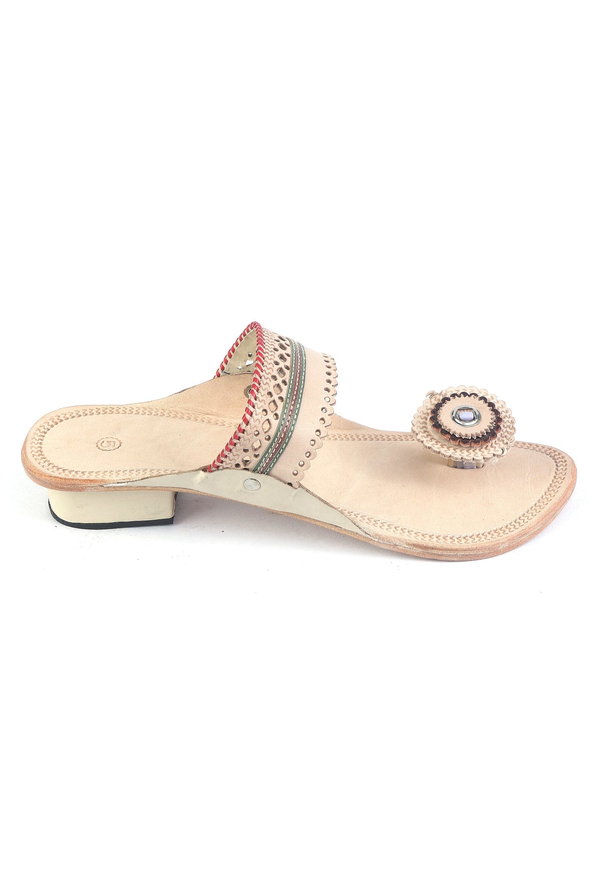 Handwoven Braided Genuine Cruelty-Free Leather Kolhapuri Flats サイズ EU38