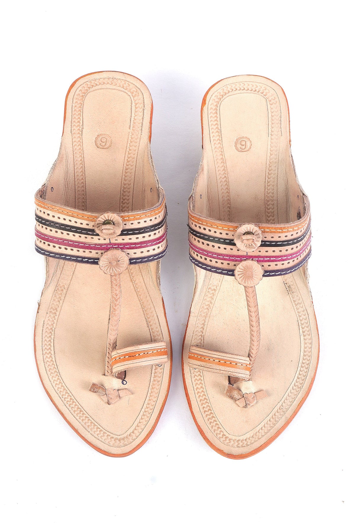 Everyday Comfort Genuine Cruelty-Free Leather Kolhapuri Flats サイズ EU37