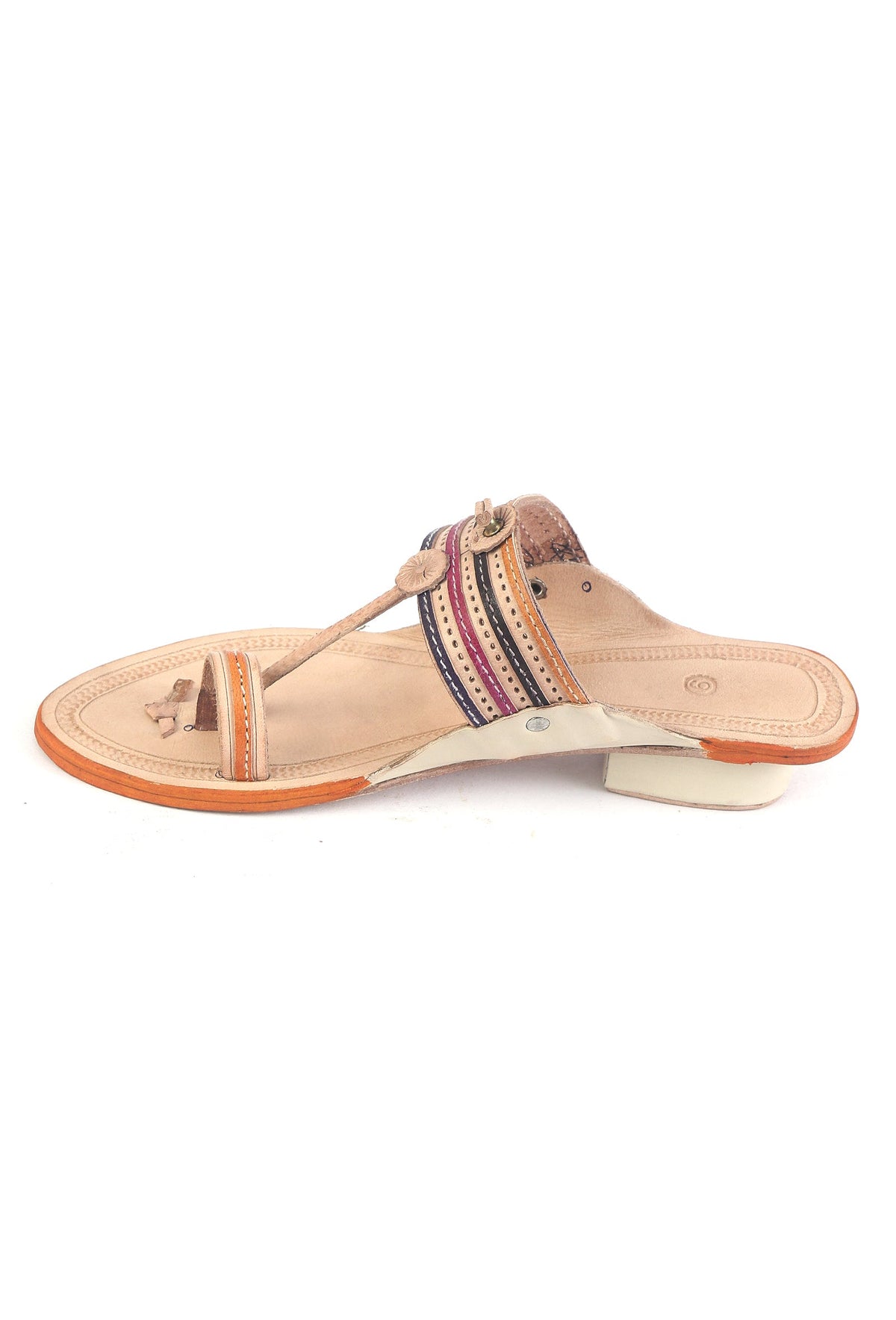 Everyday Comfort Genuine Cruelty-Free Leather Kolhapuri Flats サイズ EU38