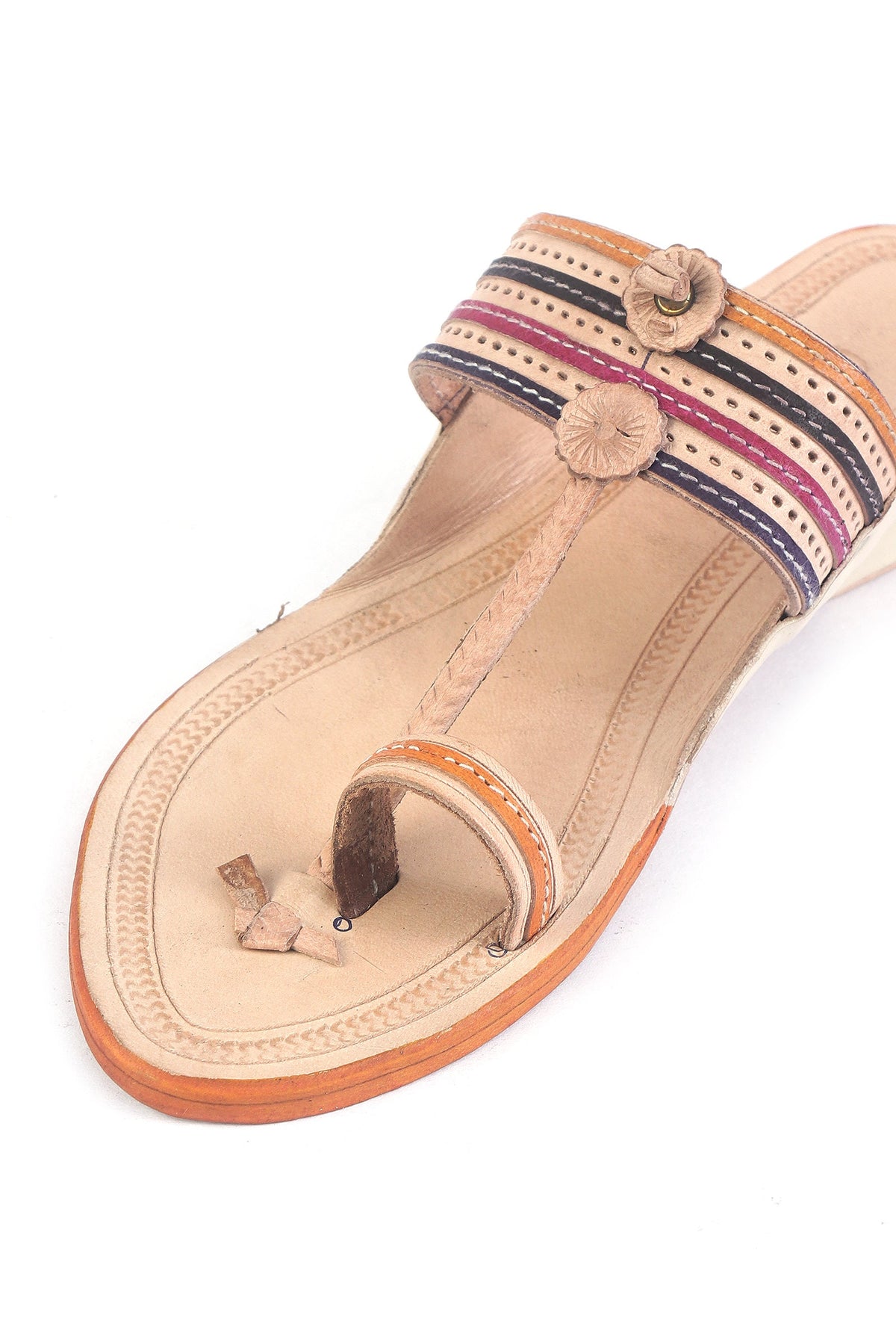 Everyday Comfort Genuine Cruelty-Free Leather Kolhapuri Flats サイズ EU42