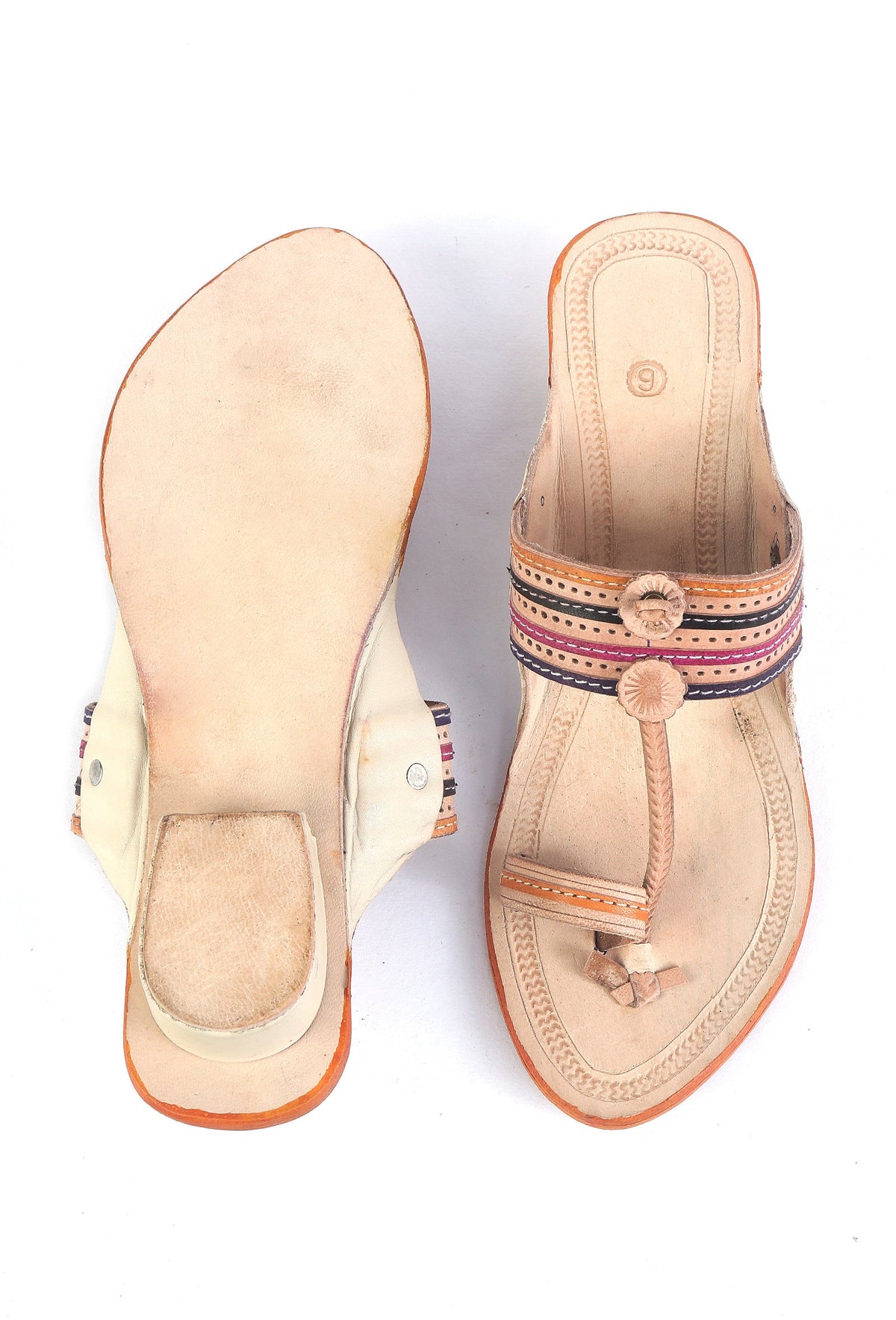 Everyday Comfort Genuine Cruelty-Free Leather Kolhapuri Flats サイズ EU38