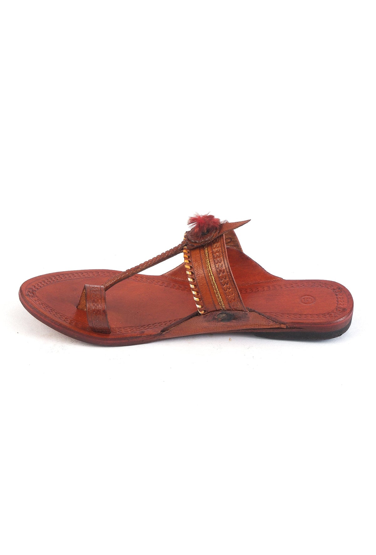 Handmade Cruelty-Free Leather Kolhapuri Chappals for Women サイズ EU41