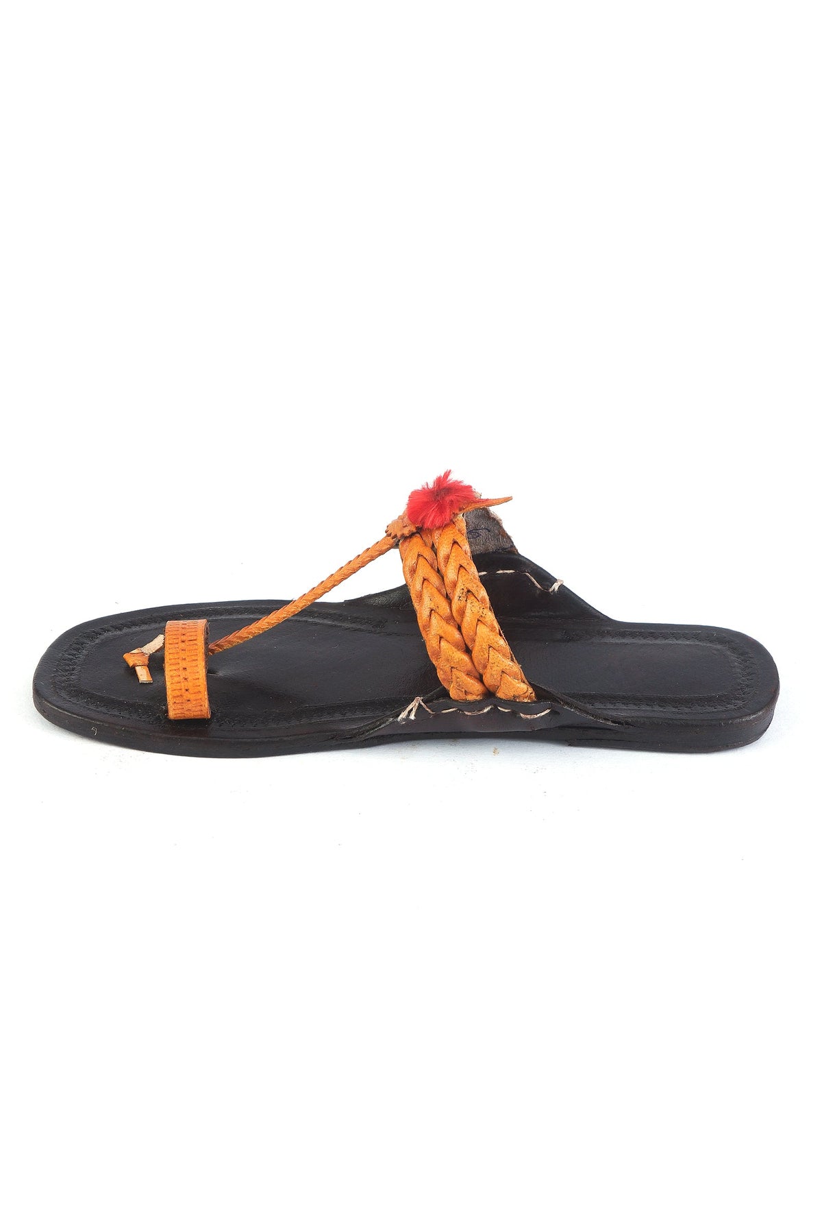 Traditional Indian Genuine Cruelty-Free Leather Kolhapuri Flats サイズ EU43