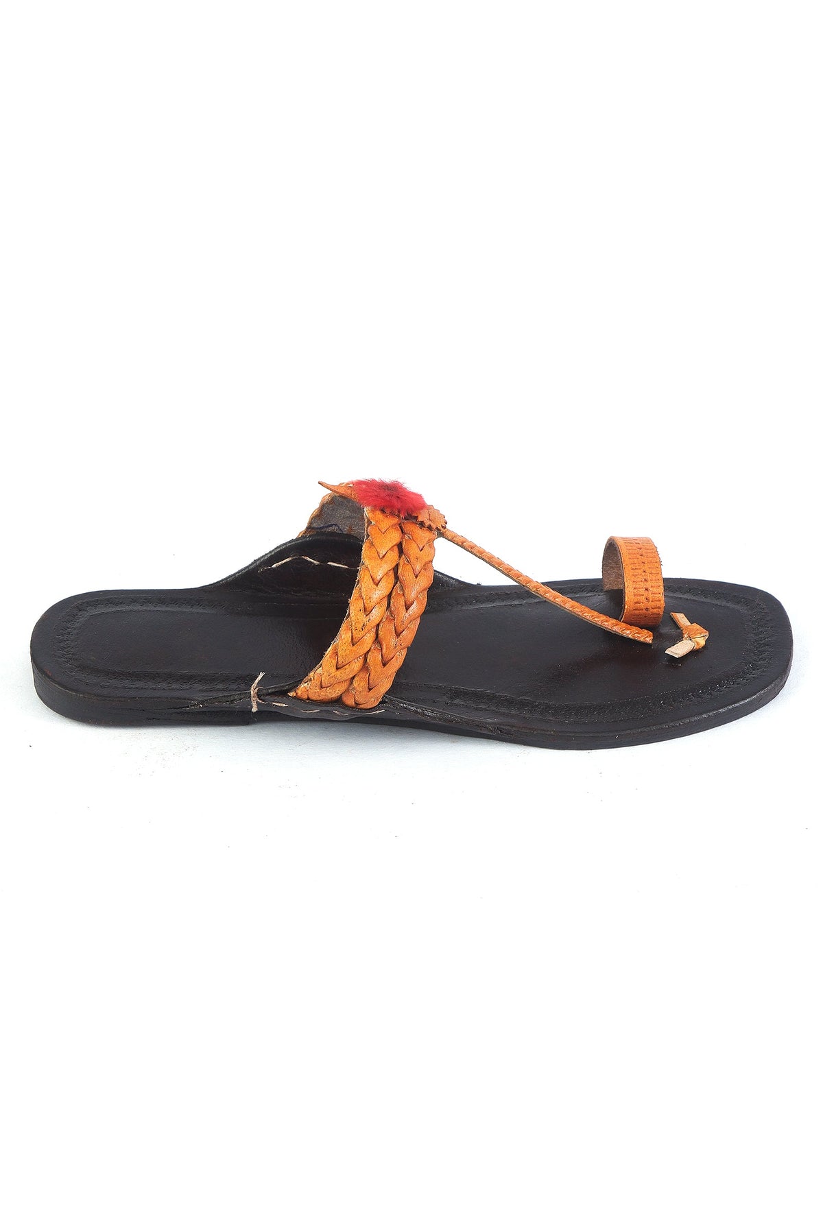 Traditional Indian Genuine Cruelty-Free Leather Kolhapuri Flats サイズ EU43