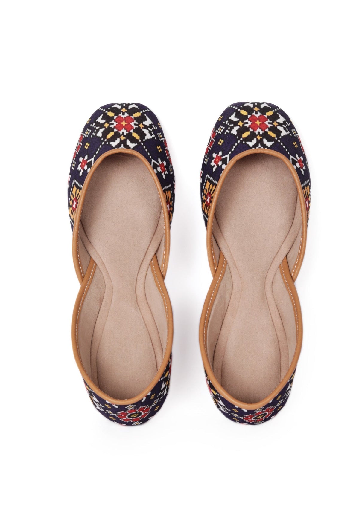 Blue Silk Patola Print Juttie サイズ EU42