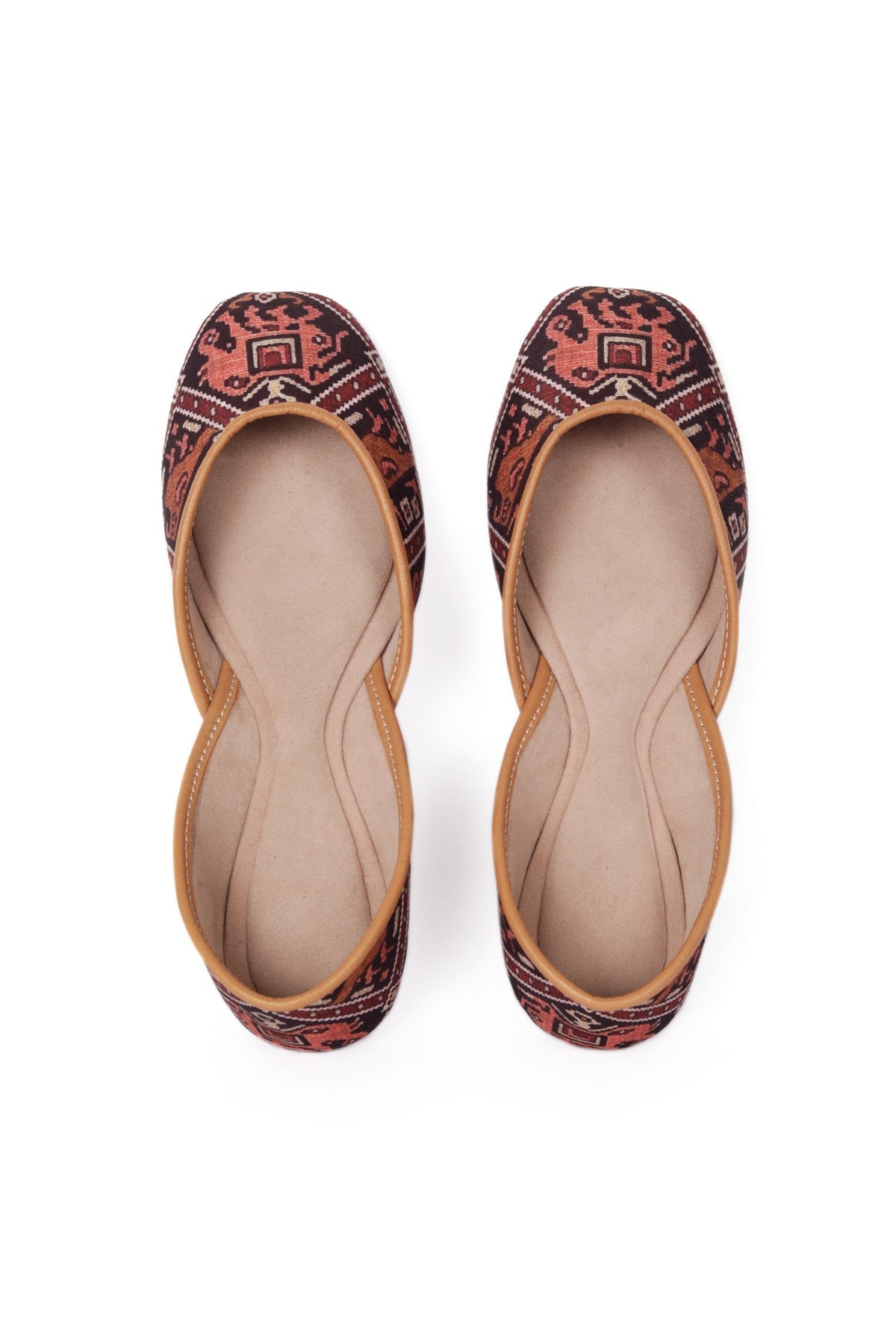 Maroon Silk Patola Print Juttie サイズ EU36