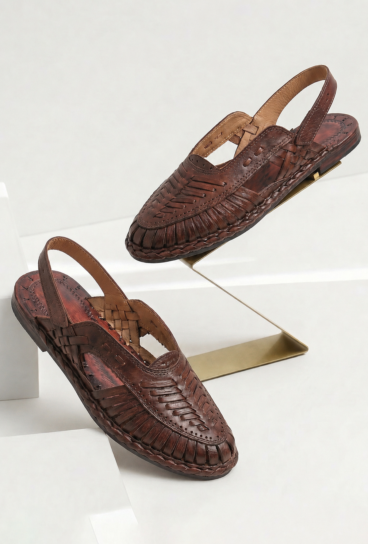 Brown Slingback Flat Sandals サイズ EU40