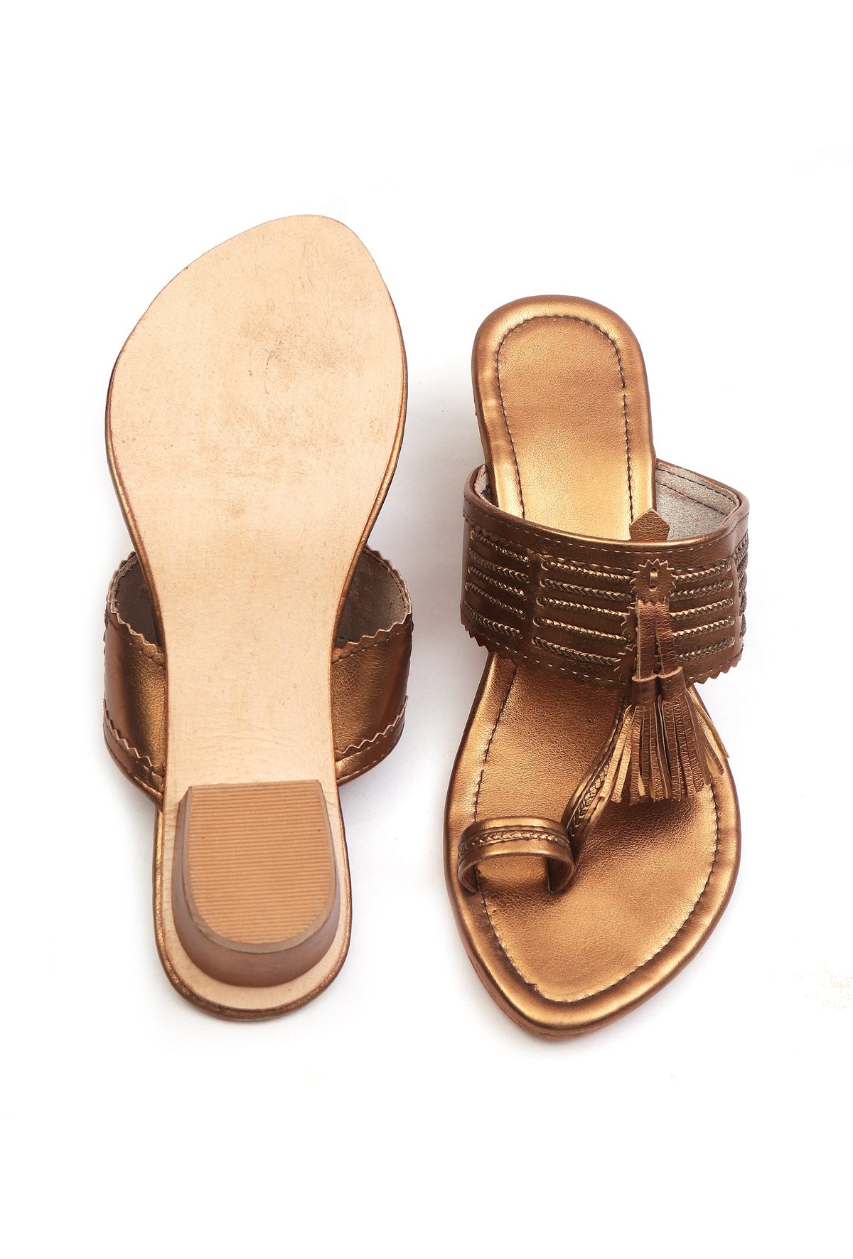 Amber Tassel Kolhapuri Heels サイズ EU38