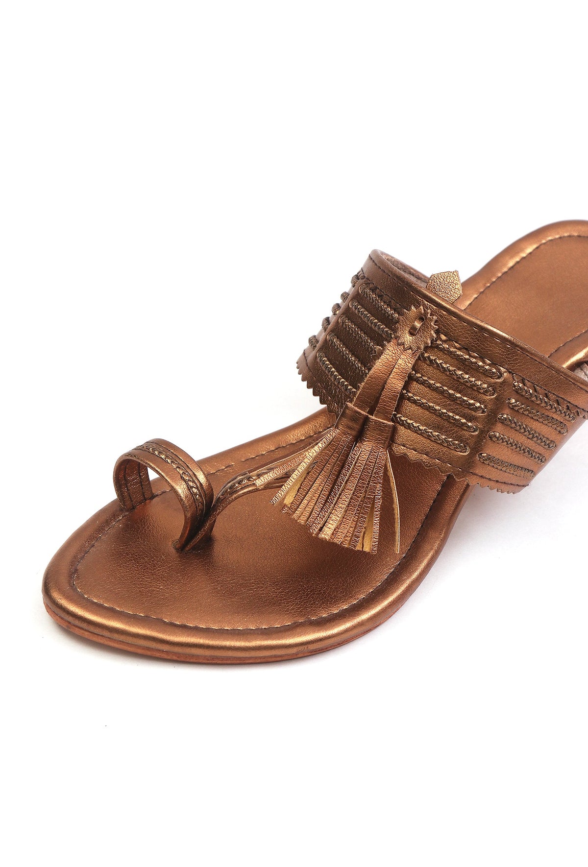 Amber Tassel Kolhapuri Heels サイズ EU38