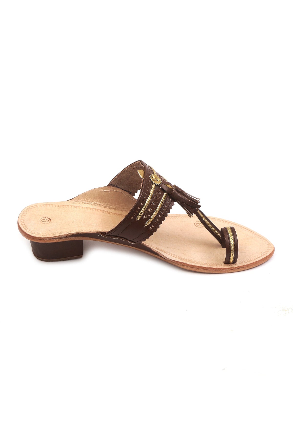 Espresso Tassel Kolhapuri Heels サイズ EU40