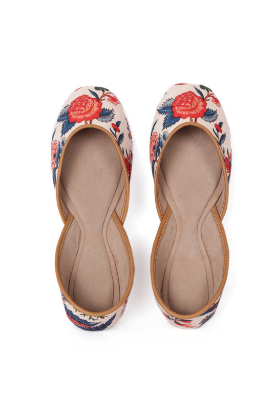 Coral and Blue Floral Chintz Jutti サイズ EU38